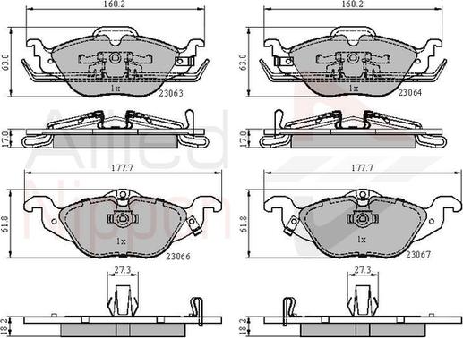 Comline ADB3584 - Kit de plaquettes de frein, frein à disque cwaw.fr