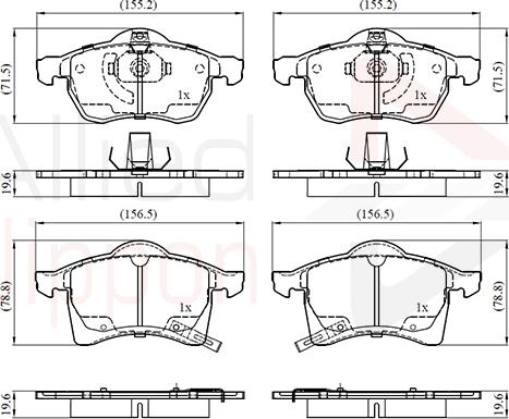 Comline ADB3583 - Kit de plaquettes de frein, frein à disque cwaw.fr