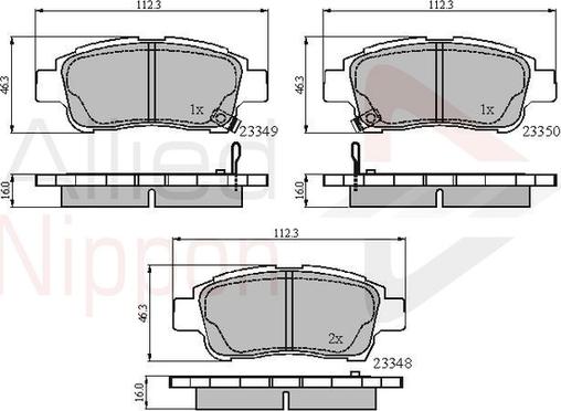 Comline ADB3582 - Kit de plaquettes de frein, frein à disque cwaw.fr