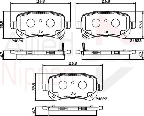 Comline ADB36067 - Kit de plaquettes de frein, frein à disque cwaw.fr