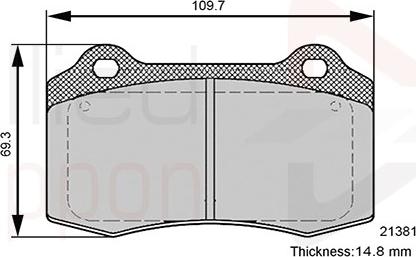 Comline ADB36089 - Kit de plaquettes de frein, frein à disque cwaw.fr