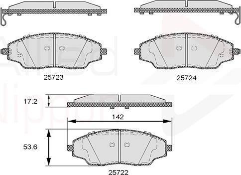 Comline ADB36083 - Kit de plaquettes de frein, frein à disque cwaw.fr