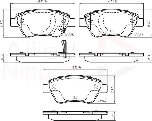 Comline ADB31594 - Kit de plaquettes de frein, frein à disque cwaw.fr