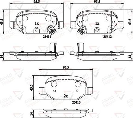 Comline ADB31559 - Kit de plaquettes de frein, frein à disque cwaw.fr