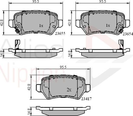 Comline ADB31551 - Kit de plaquettes de frein, frein à disque cwaw.fr