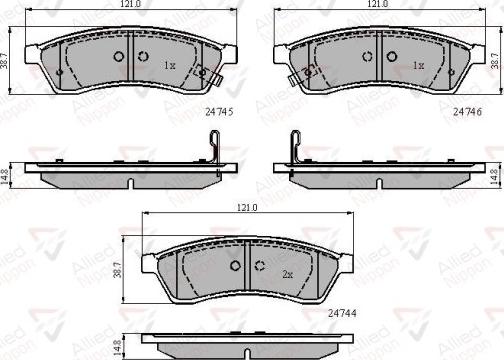 Comline ADB31568 - Kit de plaquettes de frein, frein à disque cwaw.fr