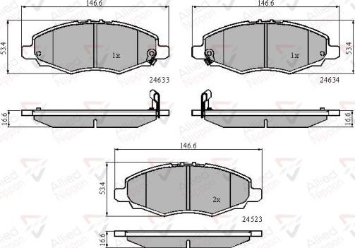 Comline ADB31508 - Kit de plaquettes de frein, frein à disque cwaw.fr