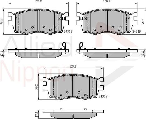 Comline ADB31519 - Kit de plaquettes de frein, frein à disque cwaw.fr