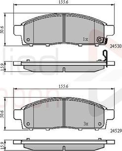 Comline ADB31584 - Kit de plaquettes de frein, frein à disque cwaw.fr