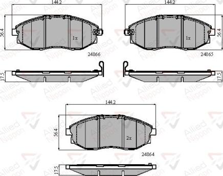 Comline ADB31585 - Kit de plaquettes de frein, frein à disque cwaw.fr