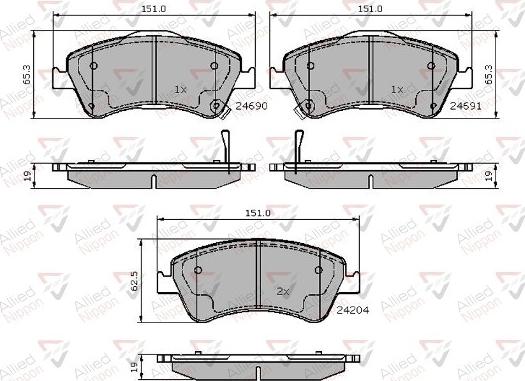 Comline ADB31588 - Kit de plaquettes de frein, frein à disque cwaw.fr