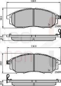 Comline ADB31524 - Kit de plaquettes de frein, frein à disque cwaw.fr