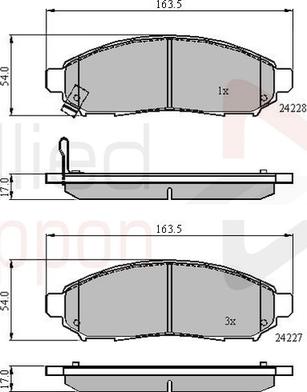 Comline ADB31520 - Kit de plaquettes de frein, frein à disque cwaw.fr