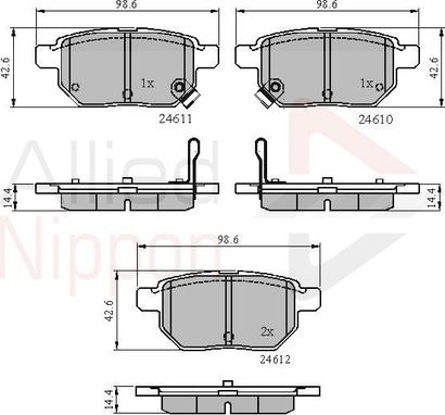 Comline ADB31579 - Kit de plaquettes de frein, frein à disque cwaw.fr