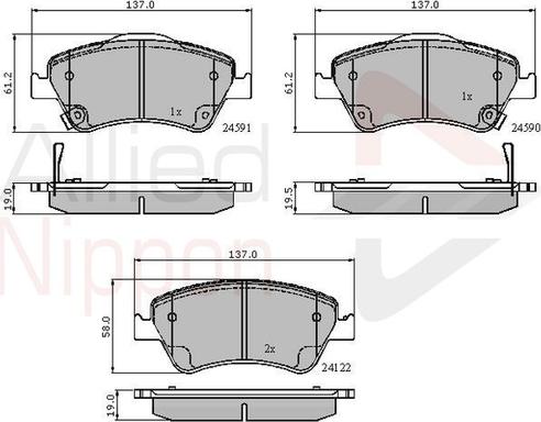 Comline ADB31576 - Kit de plaquettes de frein, frein à disque cwaw.fr