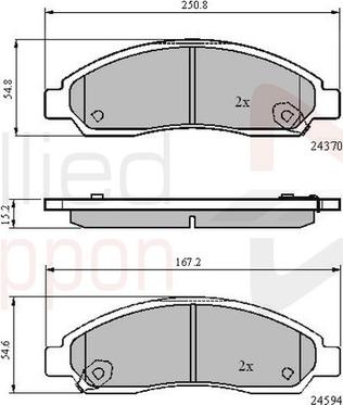 Comline ADB31573 - Kit de plaquettes de frein, frein à disque cwaw.fr