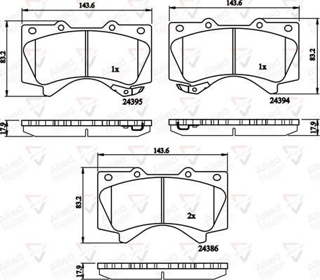 Comline ADB31661 - Kit de plaquettes de frein, frein à disque cwaw.fr