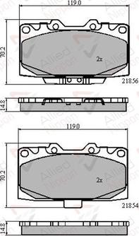 Comline ADB31614 - Kit de plaquettes de frein, frein à disque cwaw.fr