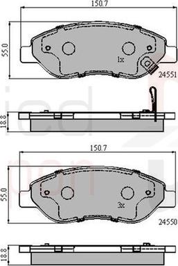 Comline ADB31638 - Kit de plaquettes de frein, frein à disque cwaw.fr