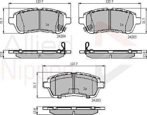 Comline ADB31620 - Kit de plaquettes de frein, frein à disque cwaw.fr