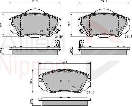 Comline ADB31679 - Kit de plaquettes de frein, frein à disque cwaw.fr