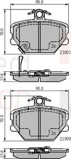 Comline ADB31019 - Kit de plaquettes de frein, frein à disque cwaw.fr