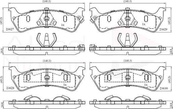 Comline ADB31015 - Kit de plaquettes de frein, frein à disque cwaw.fr