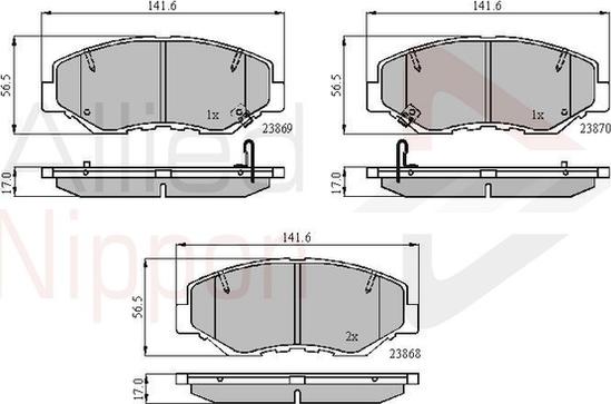 Comline ADB31194 - Kit de plaquettes de frein, frein à disque cwaw.fr