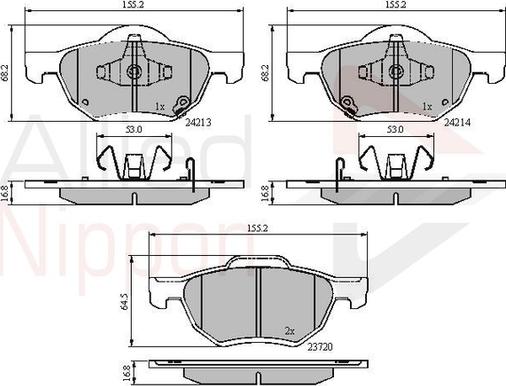 Comline ADB31195 - Kit de plaquettes de frein, frein à disque cwaw.fr