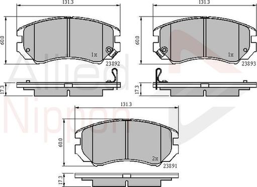 Comline ADB31196 - Kit de plaquettes de frein, frein à disque cwaw.fr