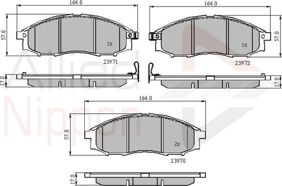 Comline ADB31193 - Kit de plaquettes de frein, frein à disque cwaw.fr