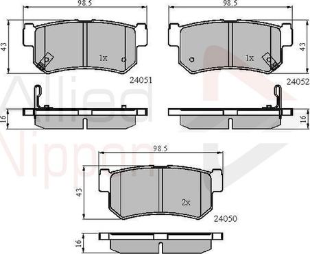 Comline ADB31192 - Kit de plaquettes de frein, frein à disque cwaw.fr