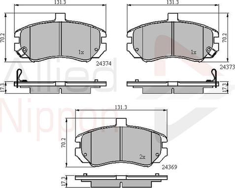 Comline ADB31197 - Kit de plaquettes de frein, frein à disque cwaw.fr