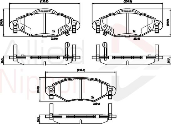 Comline ADB31152 - Kit de plaquettes de frein, frein à disque cwaw.fr