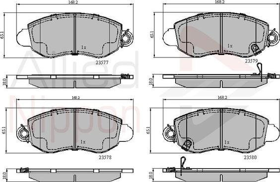 Comline ADB31108 - Kit de plaquettes de frein, frein à disque cwaw.fr