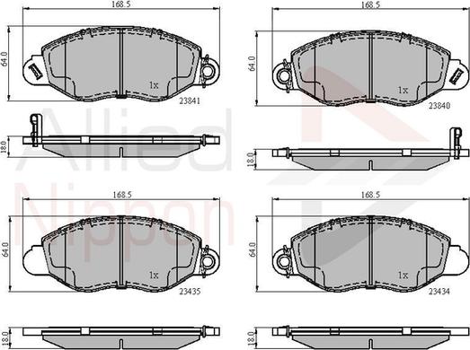 Comline ADB31107 - Kit de plaquettes de frein, frein à disque cwaw.fr