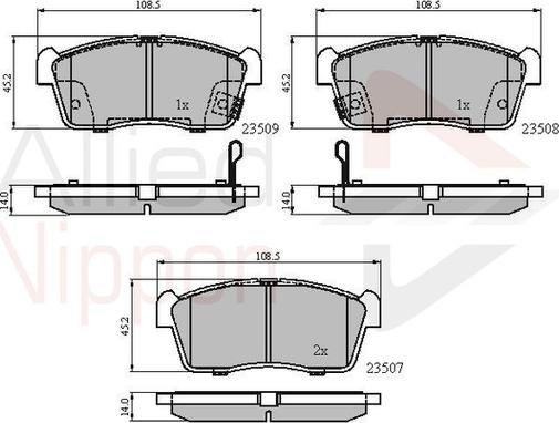 Comline ADB31113 - Kit de plaquettes de frein, frein à disque cwaw.fr