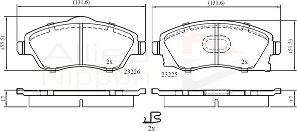 Comline ADB31112 - Kit de plaquettes de frein, frein à disque cwaw.fr