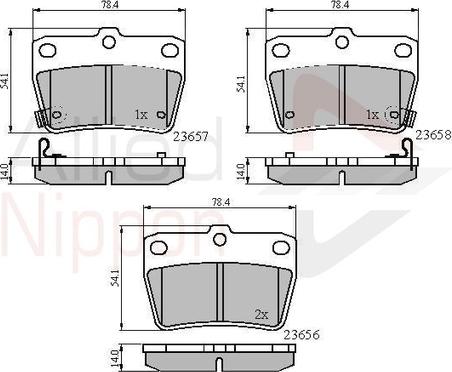 Comline ADB31134 - Kit de plaquettes de frein, frein à disque cwaw.fr