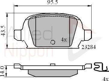 Comline ADB31135 - Kit de plaquettes de frein, frein à disque cwaw.fr