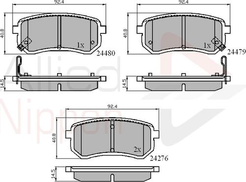 Comline ADB31320 - Kit de plaquettes de frein, frein à disque cwaw.fr