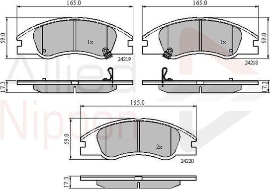 Comline ADB31321 - Kit de plaquettes de frein, frein à disque cwaw.fr