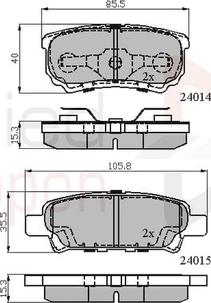 Comline ADB31290 - Kit de plaquettes de frein, frein à disque cwaw.fr