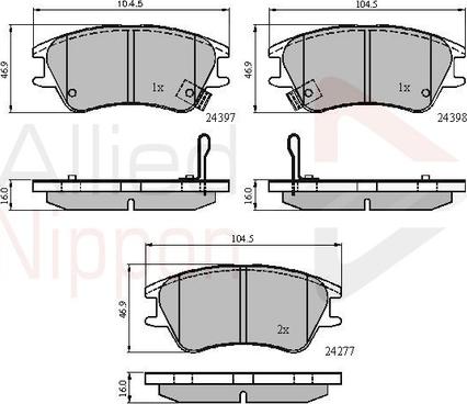 Comline ADB31298 - Kit de plaquettes de frein, frein à disque cwaw.fr