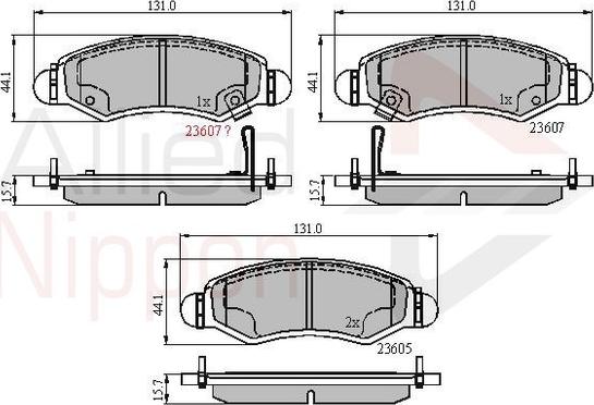 Comline ADB31297 - Kit de plaquettes de frein, frein à disque cwaw.fr