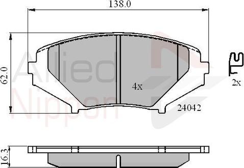 Comline ADB31246 - Kit de plaquettes de frein, frein à disque cwaw.fr