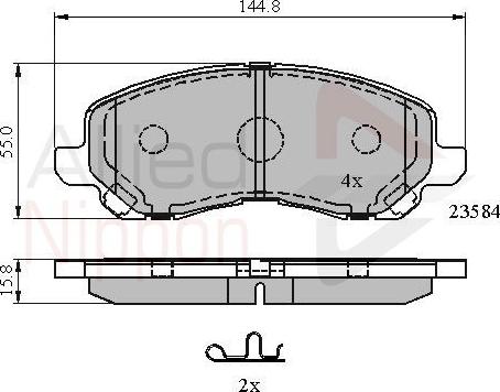 Comline ADB31256 - Kit de plaquettes de frein, frein à disque cwaw.fr