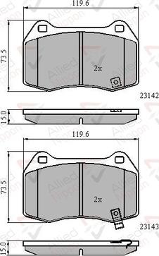 Comline ADB31258 - Kit de plaquettes de frein, frein à disque cwaw.fr