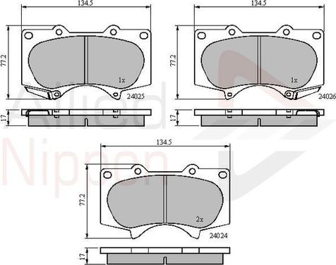 Comline ADB31201 - Kit de plaquettes de frein, frein à disque cwaw.fr