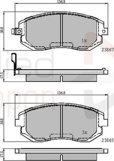 Comline ADB31208 - Kit de plaquettes de frein, frein à disque cwaw.fr